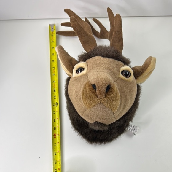 Stuffed Animal Head Plush Deer Head Wall Mount - 3-D Wall Decor - Picture 4 of 5